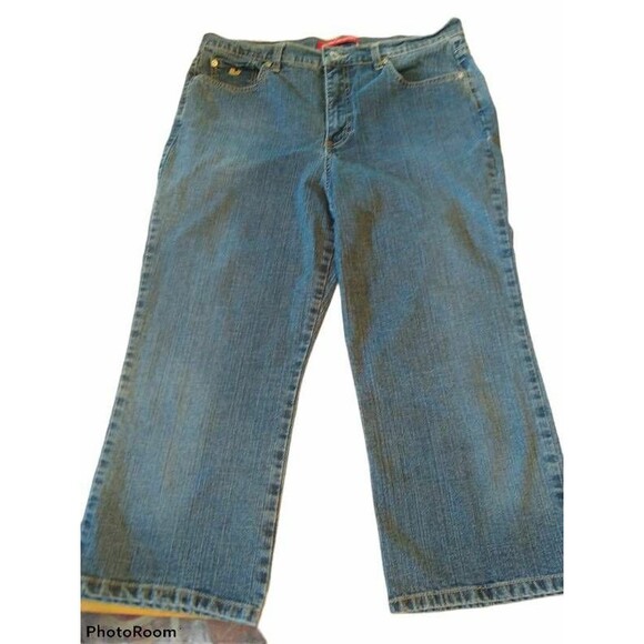Gloria Vanderbilt Women’s Jeans Petite 4 Cropped Denim Light Wash Stretch - Picture 2 of 4